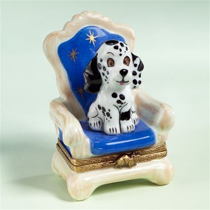 Picture of Limoges Cocker Spaniel on Chair Box
