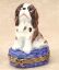 Picture of Limoges Brown and White King Charles Cavalier  Dog Box
