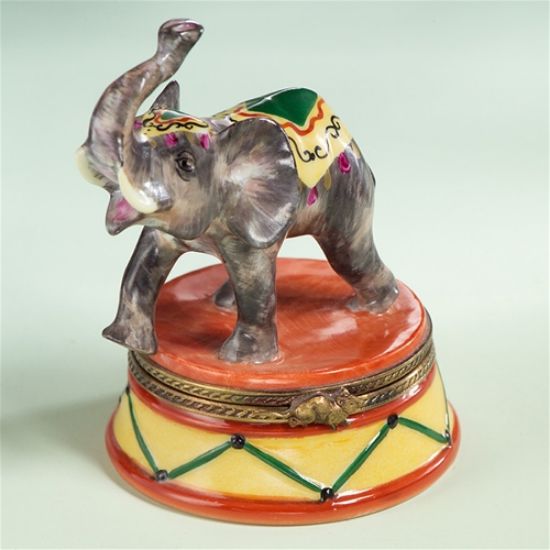 Picture of Limoges Circus Elephant on Drum Box