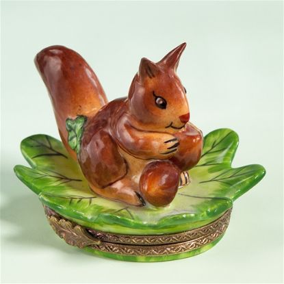 Picture of Limoges Squirrel Eating Nut Box 