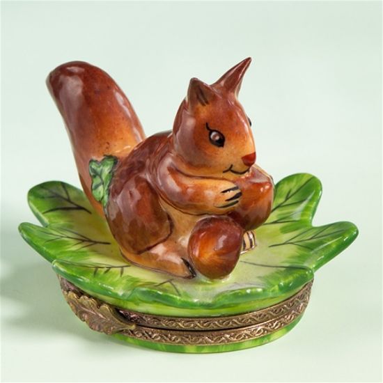 Picture of Limoges Squirrel Eating Nut Box 