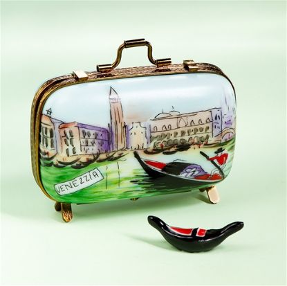 Picture of Limoges Venice Suitcase Box with Gondola 