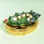 Picture of Limoges Gold White Candy Cane on Holly Leaf Box