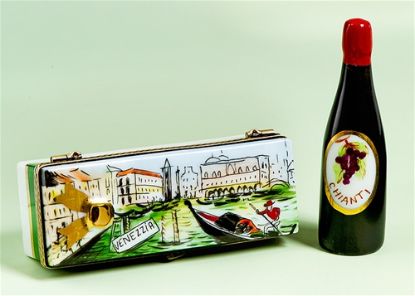 Picture of Limoges Venice Chianti Wine in Case Box