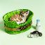 Picture of Limoges Calico Cat in Basket Box with Mouse and Milk and basket 