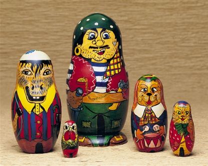 Picture of Pirate Russian Wooden Hand Painted Matryoshka Doll Set