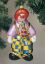 Picture of Polish Glass Hand Painted Clown Christmas Ornament