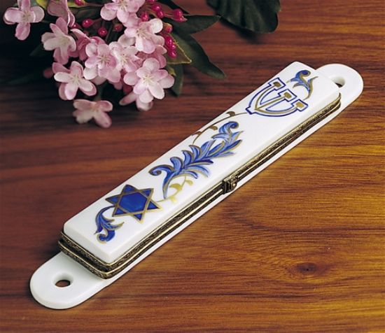 Picture of Limoges Mezuzah Box 