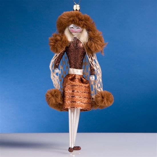 Picture of De carlini Blonde in Fall Cape Christmas Ornament