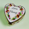 Picture of Limoges "Love Always" Pansies Heart Box