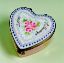 Picture of Limoges " Love Always" Pink Roses with Blue Sprinkles Heart Box