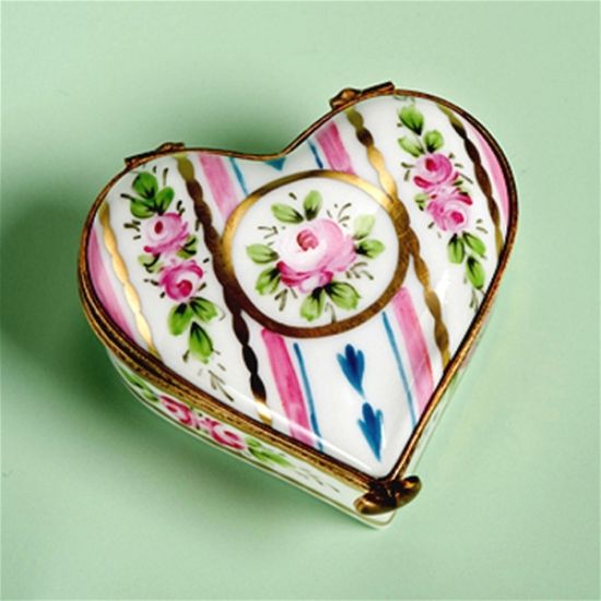 Picture of Limoges Rose Medallion Heart Box 