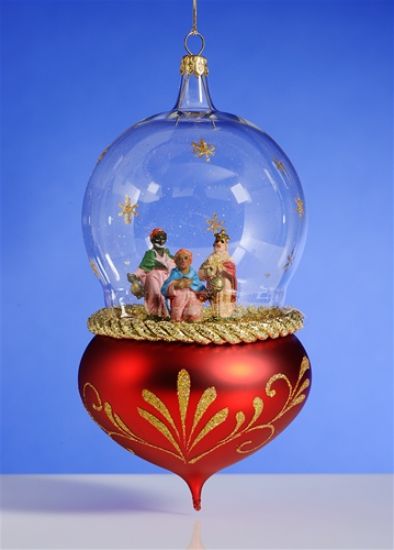 Picture of De Carlini 3 Kings Wisemen Italian Globe Christmas Ornament