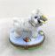 Picture of Limoges Bichon Frise Dog with Yellow Butterfly Box