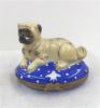 Picture of Limoges Pug on Blue Box