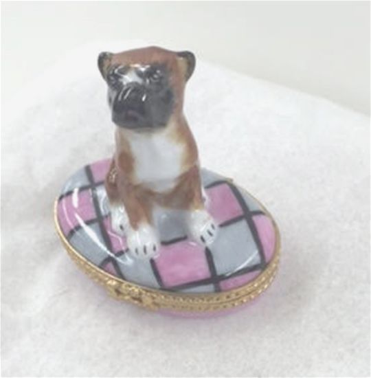 Picture of Limoges Little Boxer Dog Box