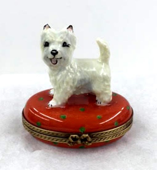 Picture of Limoges Westie on Red  Box 