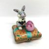 Picture of Limoges Gray Rabbit with Egg on Pillow Box