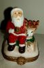 Picture of Limoges Santa with Reindeer and Bell Box 