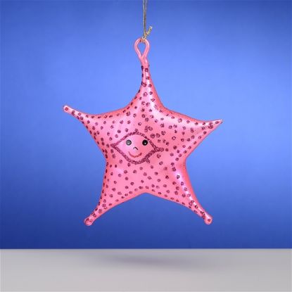Picture of De Carlini Pink Starfish Christmas Ornament