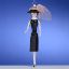 Picture of De Carlini Chic Lady in Black with Necklace and Hat Ornament