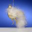 Picture of De Carlini Gold Peacock Christmas Ornament