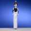 Picture of De Carlini Lady in Gala Black and White Dress Ornament