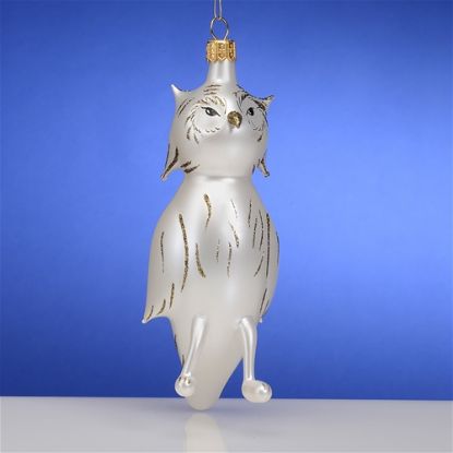 Picture of De Carlini White Owl Christmas Ornament