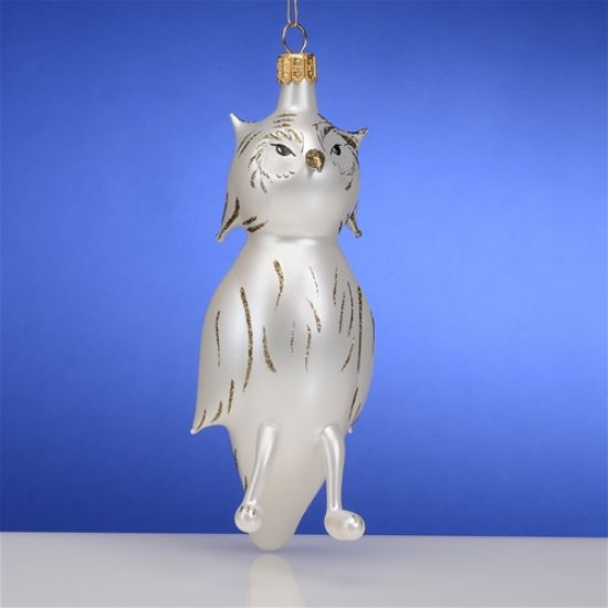 Picture of De Carlini White Owl Christmas Ornament