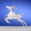 Picture of De Carlini Silver White Deer Christmas Ornament
