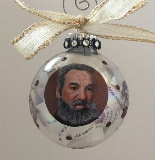 Picture of Alexander Graham Bell Glass ChristmasOrnament 