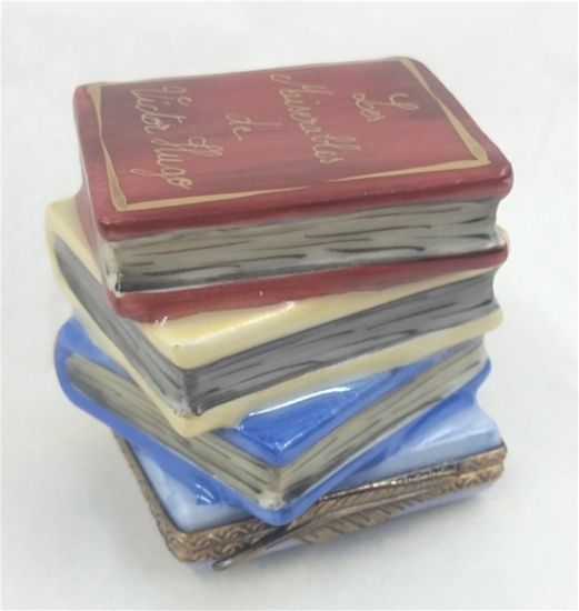Picture of Limoges Les Miserables Stack of Books with Feather Clasp 