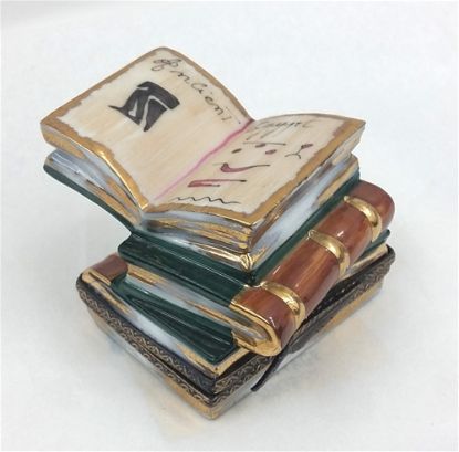Picture of Limoges Ancient Hieroglyphics Stack of Books Box