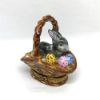 Picture of Limoges Black Easter Rabbit in Basket with Eggs Box