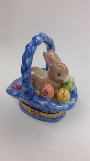 Picture of Limoges Brown Easter Bunny in Easter Eggs Basket Box