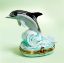 Picture of Limoges Dolphin Jumping on Wave Box