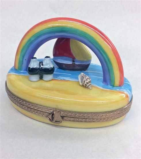 Picture of Limoges Sailboat and Rainbow Box