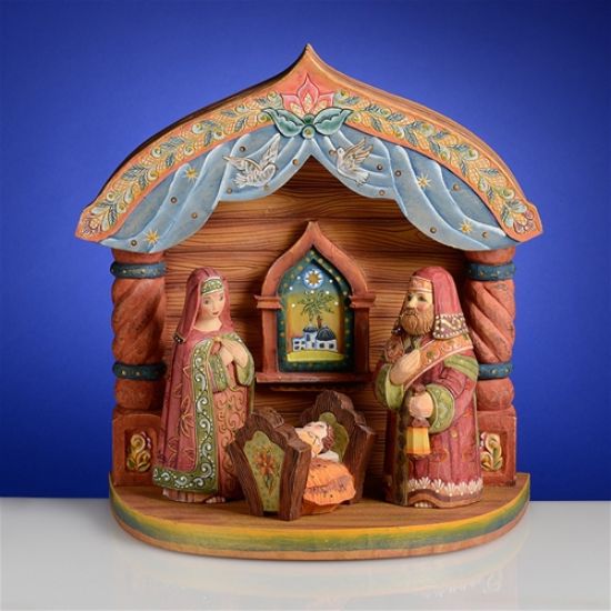 Picture of Russian Manger Nativity Scene