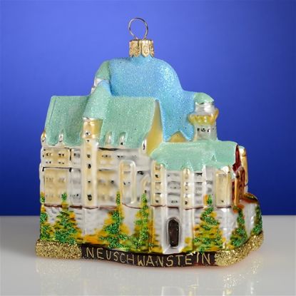 Picture of Neuschwanstein Castle Polish Glass Christmas Ornament