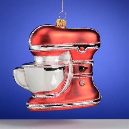 Picture of Red Mixer Polish Glass Christmas Ornament