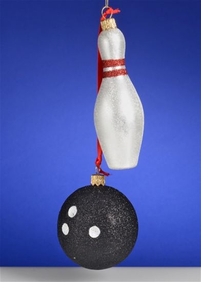 Picture of Bowling Polish Glass Christmas Ornament