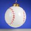 Picture of Baseball Polish Glass Christmas Ornament