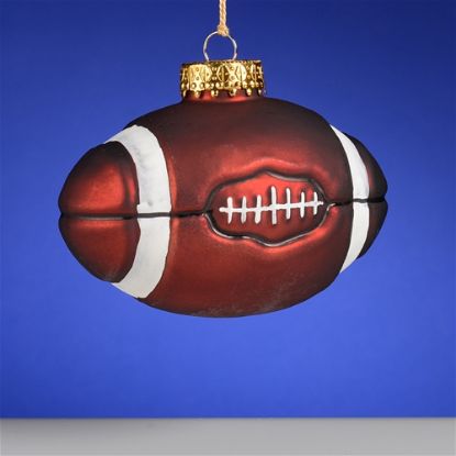 Picture of Football Polish Glass Christmas Ornament