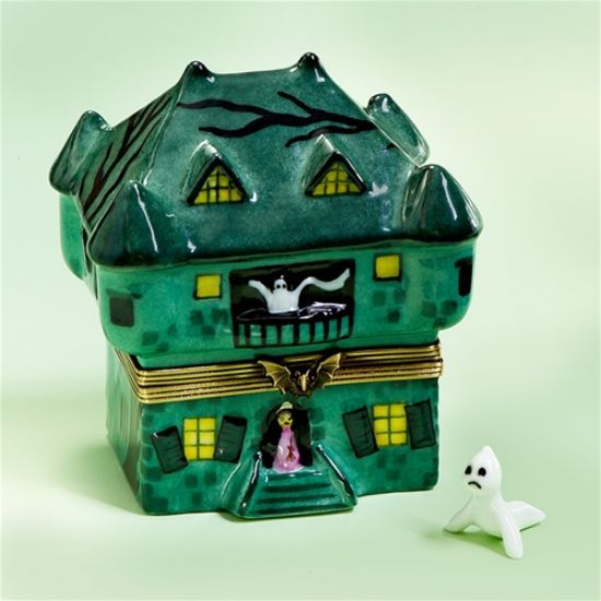 Picture of Limoges Halloween Haunted House Box with Baby Ghost