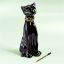 Picture of Limoges Halloween Black Cat Green Eyes box with Wand