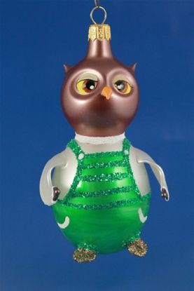 Show details for De Carlini Boy Owl in Green Christmas Ornament Picture of De Carlini Boy Owl in Green Christmas Ornament