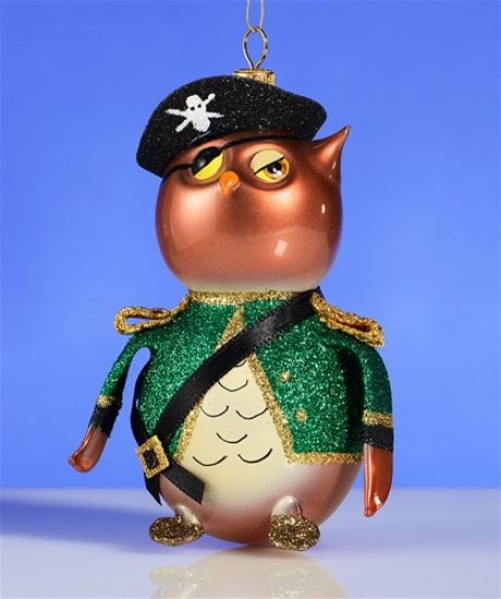Picture of De Carlini Pirate Owl Christmas Ornament