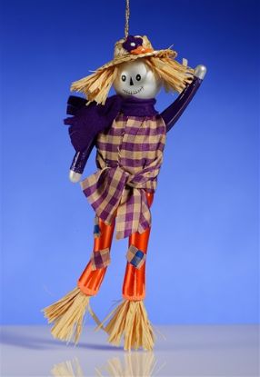 Picture of De Carlini Fall Scarecrow Italian Christmas Ornament