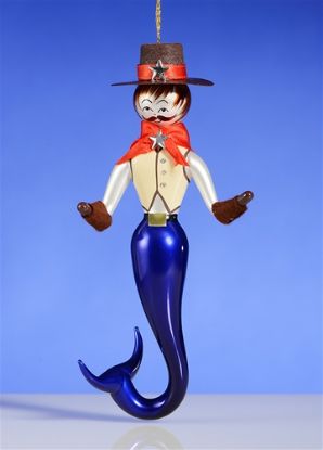 Show details for De Carlini Cowboy Mermaid Italian Christmas Ornament Picture of De Carlini Cowboy Mermaid Italian Christmas Ornament