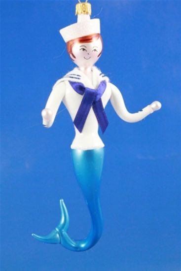 Picture of De Carlini Sailor Mermaid Italian Christmas Ornament